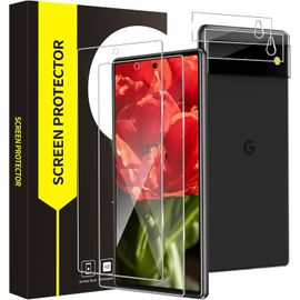 Verre Trempé Pour Google Pixel 6,Caméra Arrière Protecteur,Bords Incurvés 2,5d,Dureté 9h,Haute Sensibilité Protection Écran,Ultra Hd Claire Pixel 6 Vitre Protection-2+2 Pièces