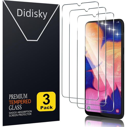Lot De 3 Protecteur Verre Trempé Pour Samsung Galaxy A10,Film Protection Écran,Résistance Aux Rayures,Dureté 9h,Pas De Bulles,Haute Définition