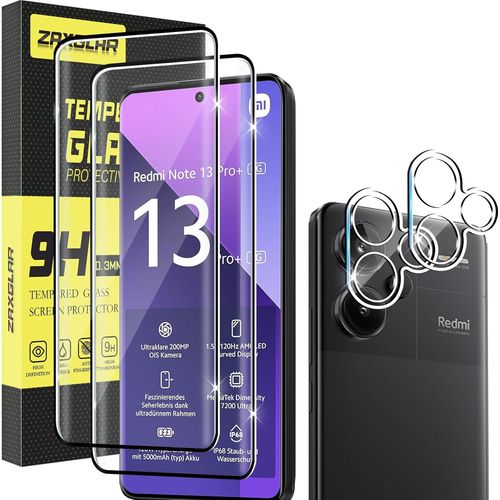 Iawan-Verre Trempé Pour Xiaomi Redmi Note 13 Pro Plus 5g,2 Pièces Protecteurs D'écran + 2 Pièces Caméra Arrière Protecteur, Ultra Résistant Vitre Protecteur, Clarté Hd, Sans Bulles, Anti-Rayures