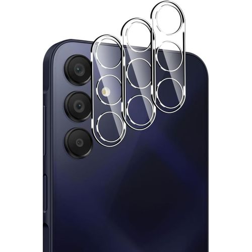 CAUC-pour Samsung Galaxy A15 5G/4G Protection Caméra, 3 Pièces 9H Dureté HD Arrière Caméra Verre Trempé, Sans Bulle Anti-Rayures Protecteur D'écran - Transparent