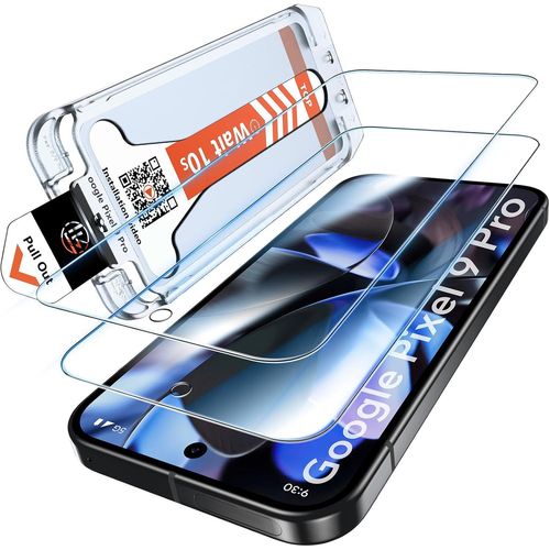 Pour Verre Trempé Google Pixel 9 Pro/Pixel 10 Pro, Ensemble De 2 Protecteurs D'écran En Verre Trempé Hd + 1 Outil D'installation Sans Poussière, Écran Hd, Anti-Rayures, Installation Facile