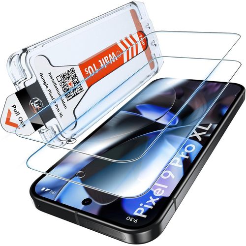 Pour Verre Trempé Google Pixel 9 Pro Xl/Pixel 10 Pro Xl, Ensemble De 2 Protecteurs D'écran En Verre Trempé Hd + 1 Outil D'installation Sans Poussière, Écran Hd, Anti-Rayures, Installation Facile