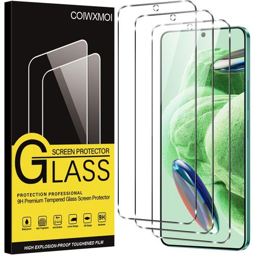 Kal-Pièces Verre Trempé Pour Xiaomi Redmi Note 12 4g / 5g 6,67"", Ultra Résistant Film Protection Écran, Dureté 9h Glass, Sans Bulles D'air, Anti-Rayures Hd Transparent Vitre Protection