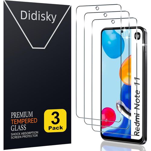 Lot De 3 Protecteur Verre Trempé Pour Xiaomi Redmi Note 11 / Note 11s 4g (6.43''), Film Protection Écran, Résistance Aux Rayures, Dureté 9h, Pas De Bulles, Haute Définition