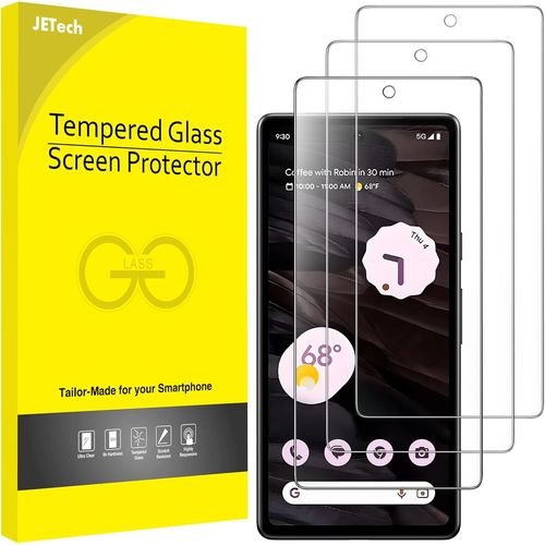 Tempered Glass Screen Protector For Google Pixel 7a 6.1 Inch, Fingerprint Id Compatible, Hd Transparent, 3 Pieces