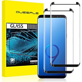 [2 Pieces Tempered Glass For Samsung Galaxy S9, High Quality 3d Curved Full Coverage, 9h Hardness, Bubble-Free, Screen Protector Film Compatible With Samsung S9