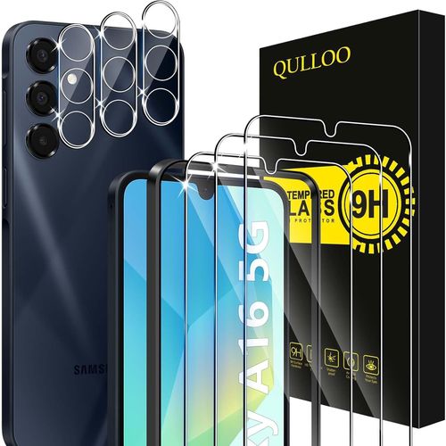 Kal-Verre Trempé Pour Samsung Galaxy A16 4g / 5g, 3 Pièces Protecteur D'écran Et 3 Pièces Caméra Arrière Protecteur, 9h Dureté Film Protection Écran Hd Clarté Anti Rayures Vitre Protection