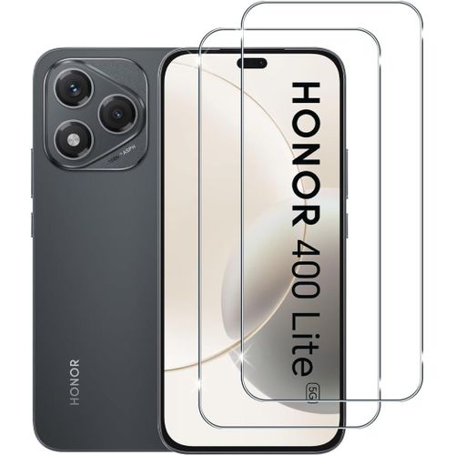 CAUC-pour Honor 400 Lite/Honor X8C/ Honor 200 Lite Verre Trempé, 2 Pièces 9H Dureté HD Protecteurs d'écran, Anti-Rayures Sans Bulles Film Vitre Trempé Protection écran