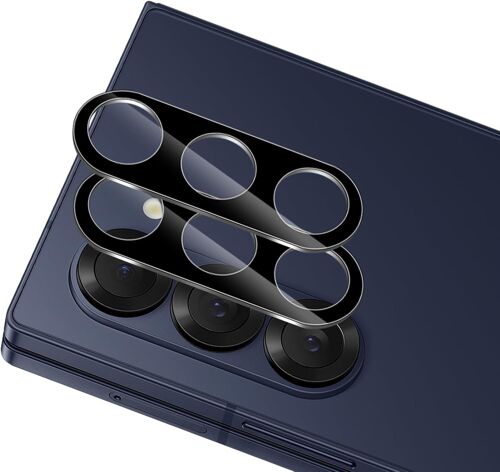 2 Pi¿¿ces Protection Objectif Cam¿¿ra Arri¿¿re pour Samsung Galaxy Z Fold 6/Fold6 5G - [Noir], 9H Duret¿¿ Ultra R¿¿sistant Anti-Rayures Verre Tremp¿¿ Cam¿¿ra Film, HD Sans Bulles Vitre Protecteur