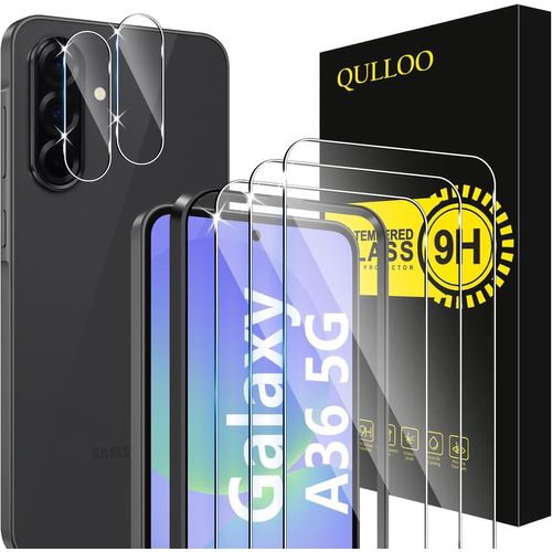 Tempered Glass For Samsung Galaxy A36 5g, 3 Pieces Screen Protectors And 2 Pieces Rear Camera Protector, 9h Hardness Screen Protector Film Hd Clarity Anti Scratch Glass Protection