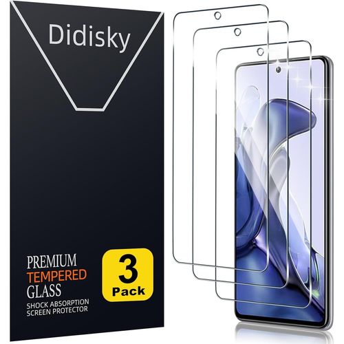 Pack Of 3 Tempered Glass Screen Protector For Xiaomi 11t, 9h Hardness, No Bubbles, High Definition