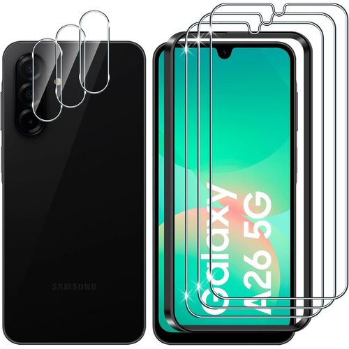 Kal-Pour Google Pixel 9 Verre Trempé, 3+3 Pièces Protection Écran + Caméra Arrière Protecteur Film, 9h Dureté Hd Anti-Rayures Sans Bulles Vitre Trempé Protecteurs D'écran