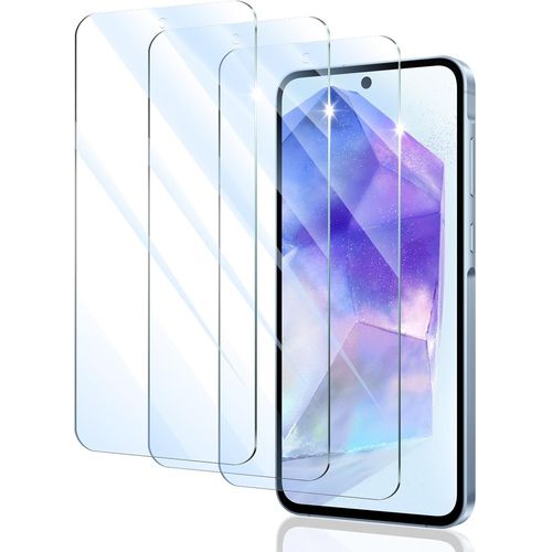 Lot De 3 Verre Trempé Pour Samsung Galaxy A56/A55/S24 Fe, Film Protection Écran Protecteur, Vitre Protecteur Écran, Ultra Résistant, Hd Ultra Transparent, Dureté 9h Glass, Anti Rayures