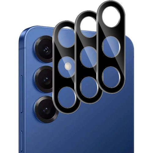 Caméra Arrière Protecteur Pour Samsung Galaxy S25 Plus, 3 Pièces Verre Trempé Caméra Protection, 9h Dureté Haute Définition Résistant Aux Rayures, Noir