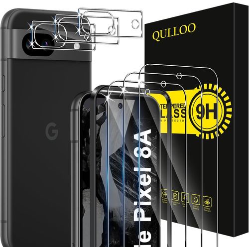 CAUC-Verre Trempé pour Google Pixel 8a 5G, 3 Pièces Protecteur D'écran et 3 Pièces Caméra Arrière Protecteur, 9H Dureté Film Protection Écran HD Clarté Anti Rayures Vitre Protection