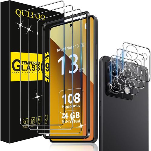 Verre Trempé Pour Xiaomi Redmi Note 13 5g [3 Pièces] + Caméra Protecteur [3 Pièces], Protecteur D'écran Ultra Résistant Dureté 9h Film Protection Écran Hd Transparent