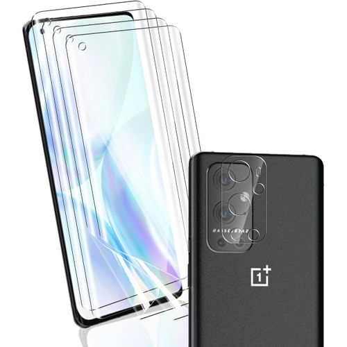 Protection D'écran Pour Oneplus 9 Pro Non-Verre Trempé, 4 Pièces Protection D'écran Film Flexible + 1 Pièces Arrière Caméra Verre Trempé, Haute Définition Pour Oneplus 9 Pro