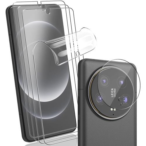 Kal-Protection D'écran Pour Xiaomi 14 Ultra Non-Verre Trempé, 4 Pièces Protecteur D'écran Film Flexible + 1 Pièces Arrière Caméra Verre Trempé, Haute Définition Protection Pour Xiaomi 14 Ultra
