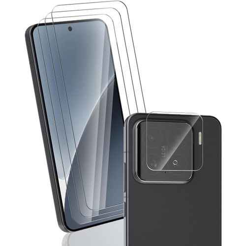 Kal-Protection D'écran Pour Xiaomi 15, 3 Pièces Verre Trempé + 1 Pièces Arrière Caméra Verre Trempé, Dureté 9h Glass/Haute Définitionpour Xiaomi 15 Protection D'écran