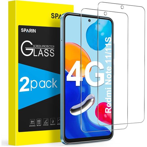 Sjzg-Verre Trempé Pour Xiaomi Redmi Note 11 /11s 4g Et Poco M4 Pro 4g¿Pas 5g¿, 2 Pièces Protection Écran Sans Bulles, 2.5d Vitre Protecteur, Hd