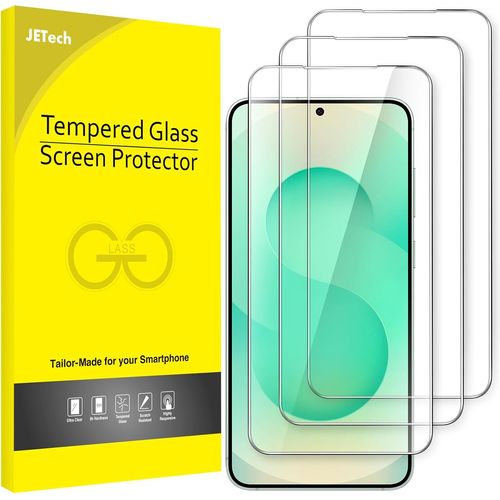 AEFJ-Protection D'écran pour Samsung Galaxy S25+ / S25 Plus 5G, Film en Verre Trempé, Compatible Empreinte Digitale ID, HD Transparent, Lot de 3