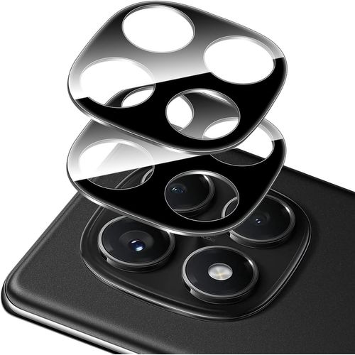 2 Pièces Protection Objectif Caméra Arrière Pour Xiaomi Redmi Note 14 Pro 4g - [Noir], 9h Dureté Ultra Résistant Anti-Rayures Verre Trempé Caméra Film, Ultra Hd Sans Bulles Vitre Protecteur