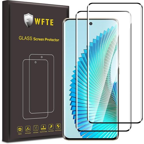 Uuq-[Lot De 2 Verre Trempé Pour Honor Magic 6 Lite 5g/X9b/X50, 3d Couverture Complète Film De Protection D'écran Avec Haute Transparence À 99%, Anti-Trace Protecteur Avec Dureté 9h Glass (Noir)