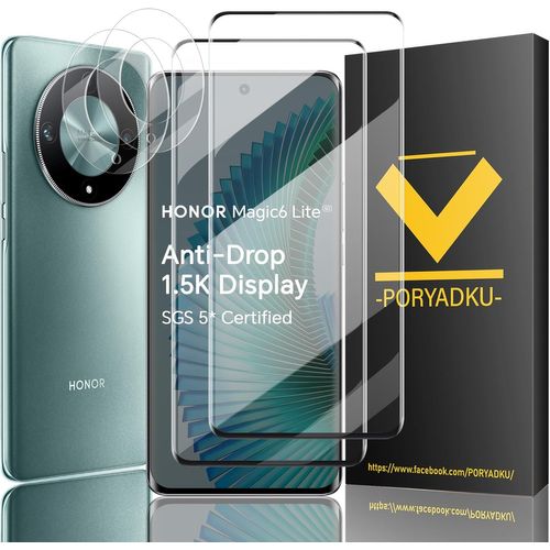 [2+2 Pièces] Verre Trempé Pour Honor Magic 6 Lite Film, 2 Protections Et 2 Caméras, Dureté 9h, Verre Pour Magic 6 Lite 5g[Tre890572]