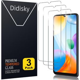 Pack Of 3 Tempered Glass Screen Protector For Xiaomi Redmi 10c, 9h Hardness, No Bubbles, High Definition