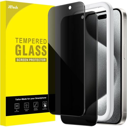 Protection D'Écran Anti-Espion Pour Iphone 15 Pro 6,1 Pouces, Film En Verre Trempé Avec Outil D'Installation Facile, Lot De 2