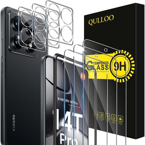 Tempered Glass For Xiaomi 14t Pro, 3 Pieces Screen Protector And 3 Pieces Rear Camera Protector, 9h Hardness Film Screen Protector Hd Clarity Anti Scratch Glass Protection