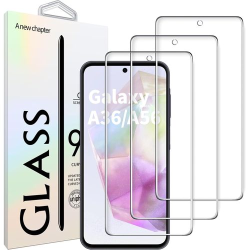 [Pack Of 3 Tempered Glass For Samsung Galaxy A36/A56 5g | High Transparency Screen Protector, [Anti-Scratch], [Bubble-Free] [Easy Installation], Ultra Resistant 9h Hardness Glass