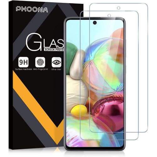 Kal-Verre Trempé Pour Samsung Galaxy A71 4g/5g, Lot De 2 Samsung A71 Verre Trempé Protections D'écran, Dureté 9h Glass, Anti Rayures, Sans Bulles, Haute Définition(6,7 Pouces)