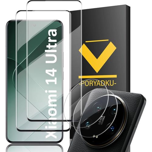 [2+2 Pièces] Verre Trempé Pour Xiaomi 14 Ultra,2 Films De Protection + 2 Films D'appareil Photo, Anti-Empreintes Digitales, Sans Bulles, 9h Verre Pour Xiaomi 14 Ultra 5g[Tre890583]