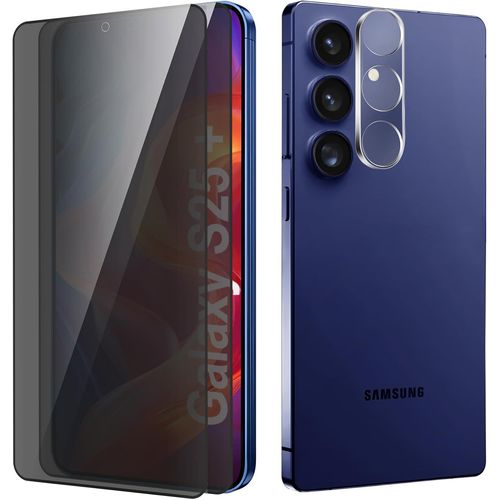 Lot De 2 Films De Protection D'écran En Verre Trempé Pour Samsung Galaxy S25 Plus, Dureté 9h, Sans Bulles, Anti-Traces De Doigts, Hd Transparent, Lot De 2 Protecteurs D'écran Et 2 Protecteurs