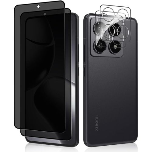 [2 + 2 Pièces Anti-Espion Verre Trempé + Caméra Arrière Protecteur Pour Xiaomi 14t Pro 5g, 9h Dureté Anti-Peeping Protection D'écran, Privacy Verre Trempé Pour Xiaomi 14t Pro 5g