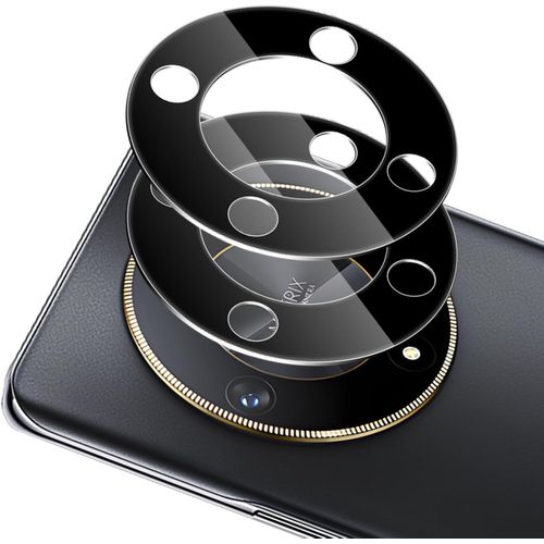 CAUC-2 Pièces Protection Objectif Caméra Arrière pour Honor Magic 6 Lite 5G - [Noir], 9H Dureté Ultra Résistant Anti-Rayures Verre Trempé Caméra Film, Ultra HD Sans Bulles Vitre Protecteur