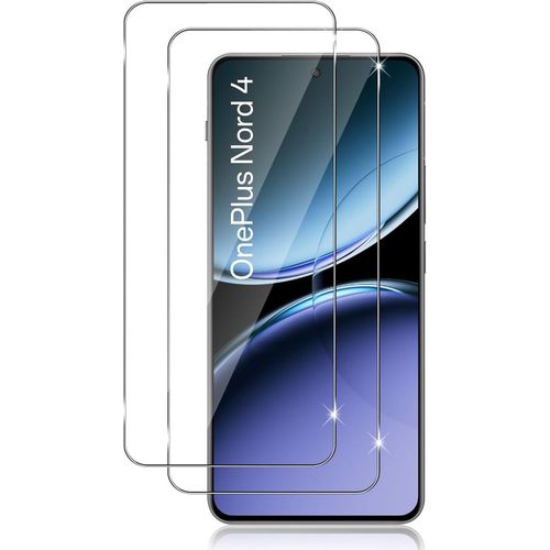 Cauc-Verre Trempé Pour Oneplus Nord 4, 2 Pièces Ultra Résistant Film Protection Écran, Sans Bulles,Film De Protection Écran Ultra Hd Dureté 9h Anti Rayures, 2.5d Vitre Protecteur