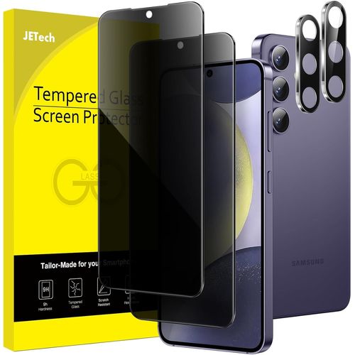Protection D'écran De Confidentialité Pour Samsung Galaxy S24+ / S24 Plus 5g 6,7 Pouces Avec Protecteur D'objectif Caméra, Film En Verre Trempé Anti-Espion, 2 Pièces Chacun