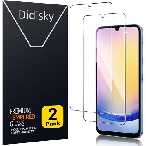 Lot De 2 Verre Trempé Pour Samsung Galaxy A25 5g 6.5"", Anti Rayures, Dureté 9h, Pas De Bulles, Haute Définition[Tre890131]