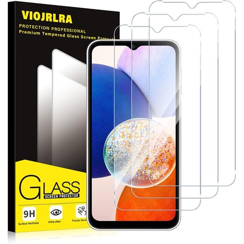 Kalanka-Verre Trempé [3 Pièces] Pour Samsung Galaxy A14 5g /4g, Dureté 9h Film Protection Écran, Ultra Résistant Vitre Protecteur, Clarté Hd, Sans Bulles, Anti-Rayures