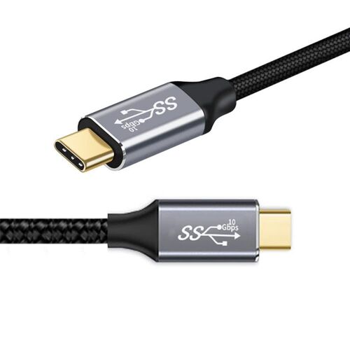 KAL-Câble De Données Usb-C Mâle Vers Usb 3.1 De Type C - 10 Gbps - 100 W - Avec Marqueur E - Pour Ordinateur Portable - 200 Cm