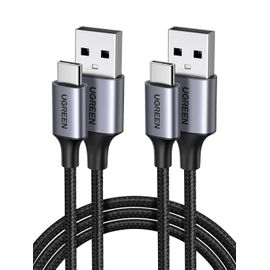 KYAOAYO-Lot De 2 Câble Usb C 3A Charge Rapide Nylon Tressé Compatible Avec Iphone 16 Plus Pro 15 Galaxy S24 S23 A05S A35 A55 14C A3 Note 13 12 P60 P50 Manette Ps5 (1M)