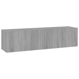 Vidaxl Armoire Murale Tv Sonoma Gris 120x30x30 Cm Bois D'ingénierie
