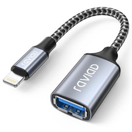 Adaptateur Lightning Vers Usb [Certifié Mfi] Adaptateur De Caméra Pour Iphone/I-Pad, Ios Otg De Câble Lightning Vers Usb Adaptateur Prend En Charge Le Souris, Clavier, Clé Usb, Lecteur De Ca[Z1768]