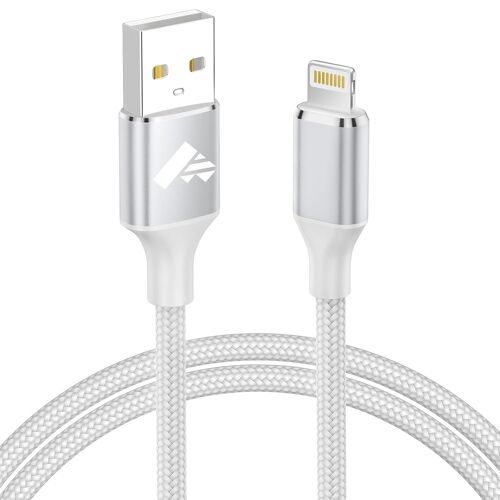 KALANKA-Câble iPhone 1.8M, Chargeur Lightning USB Certifié MFi, Nylon Tressé, Rapide pour iPhone 11-14 Pro, XS Max, XR, 8 Plus, 7, 6s, 6, SE, iPad