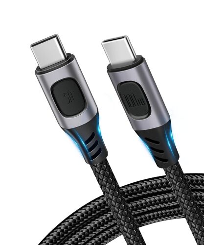 JGD-Câble de chargeur USB C vers USB-C (2 m), câble USB C de charge rapide 100 W PD pour iPhone 15 Plus/Pro/Max Samsung Galaxy S22, Note 20, MacBook Air/Pro, Pixel, Switch