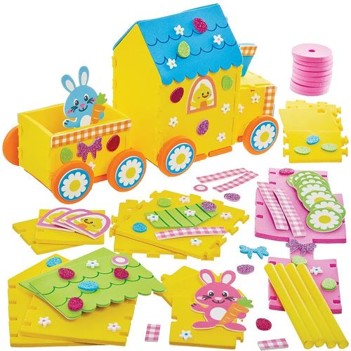 KALANKA-FX533 Kits de train de Pâques \u2013 Lot de 2, kits de travaux manuels de Pâques en mousse