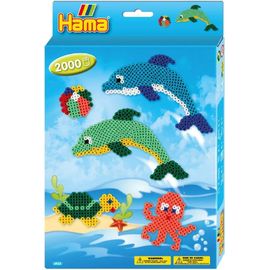 KALANKA-- 3435 - Loisirs Créatifs - Boîte Perles à Repasser - Taille Midi - Les Dauphins