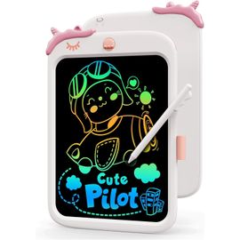 KALANKA-Tablette D'écriture LCD 10 Pouces Cadeau pour Filles Jouets Garçons de 3 4 5 6 7 ans Tableau Dessin Enfant à Peindre Ardoise Magique Jouets Educatifs Cadeau pour Anniversaire Noël Festival